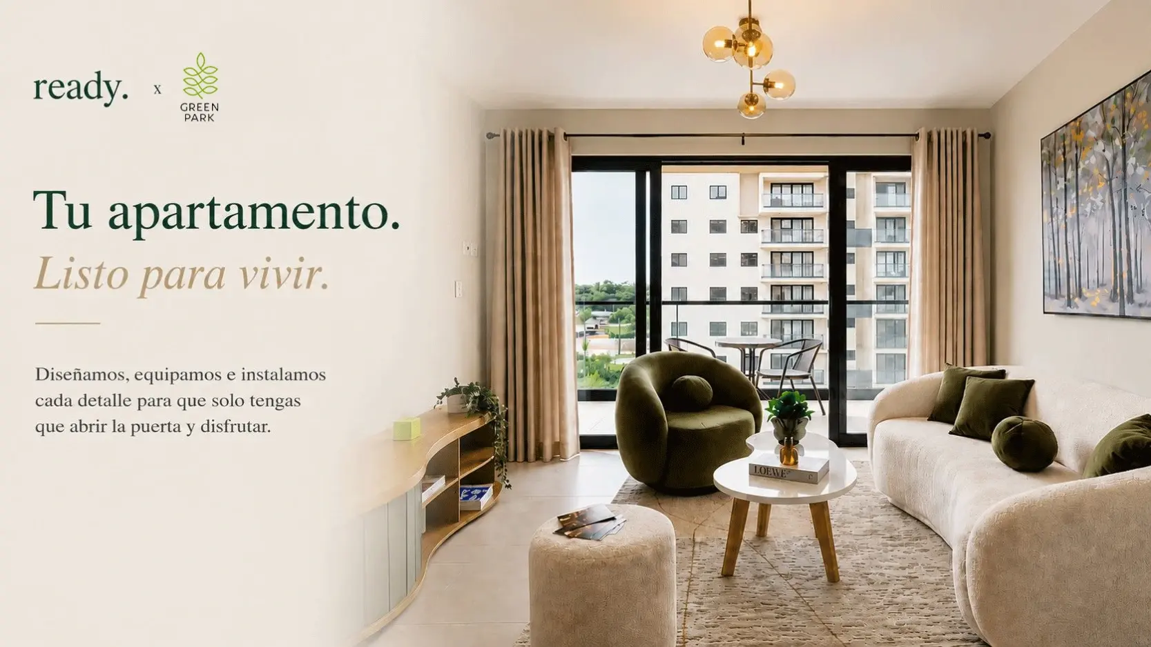 Apartamento amueblado LISTO